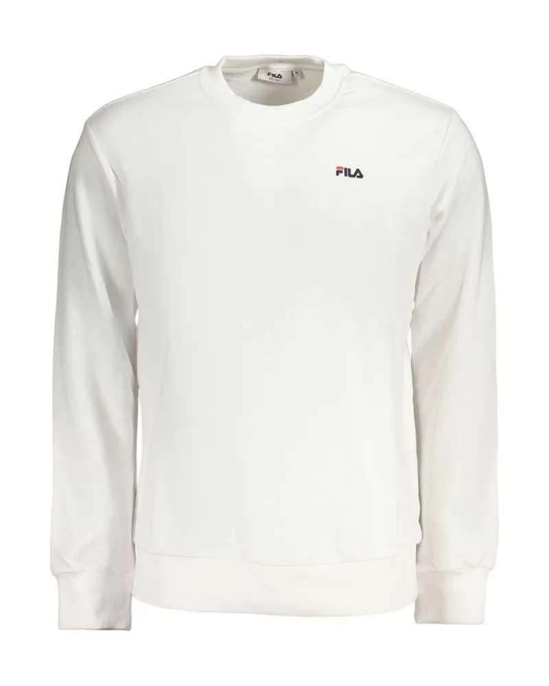 Fila Weißer Baumwoll-Herrenpullover Weiß