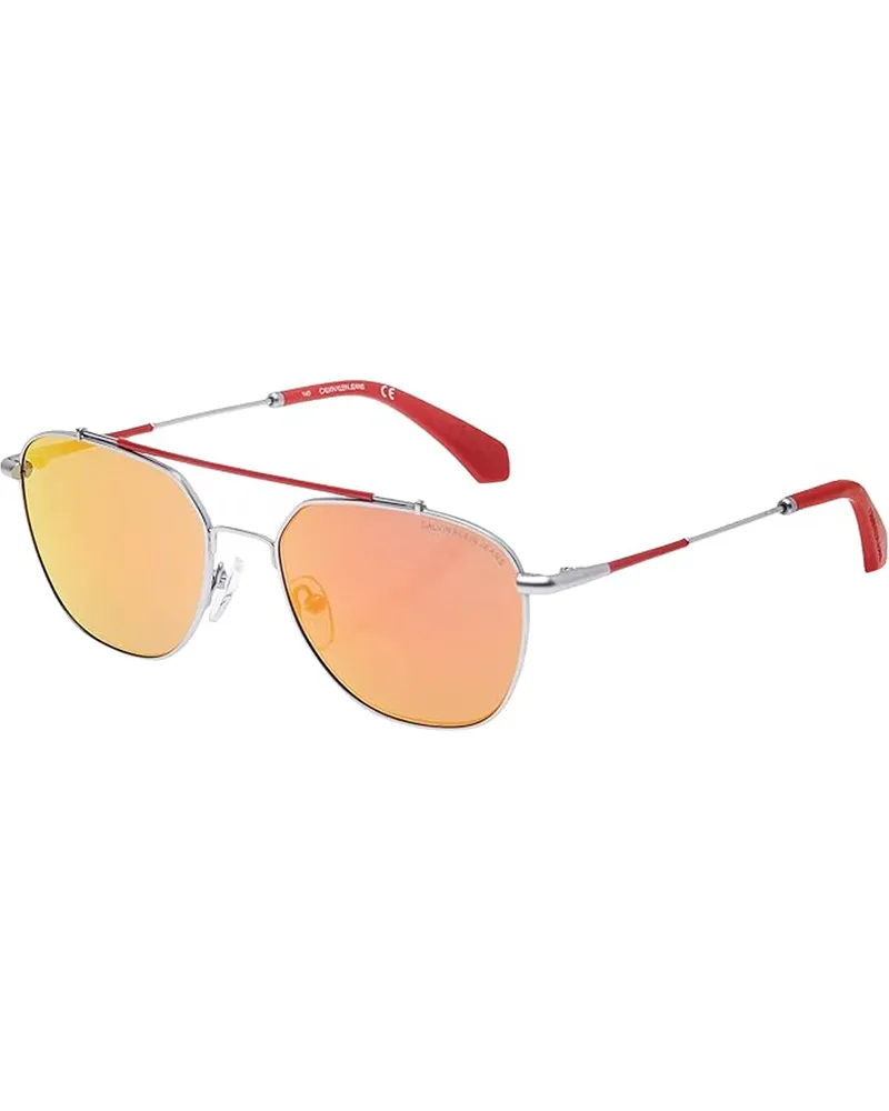 Calvin Klein CAT3 Piloten-Sonnenbrille - Silber Silber
