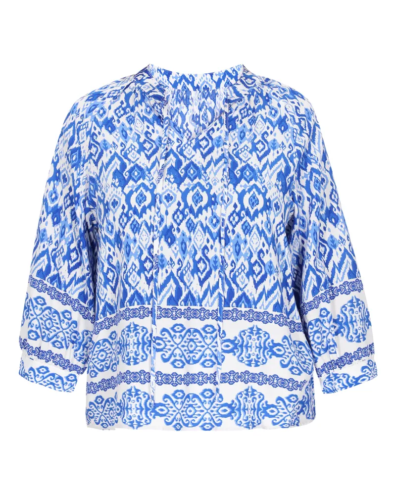 Usha Bluse Frauen blau weiß Blau