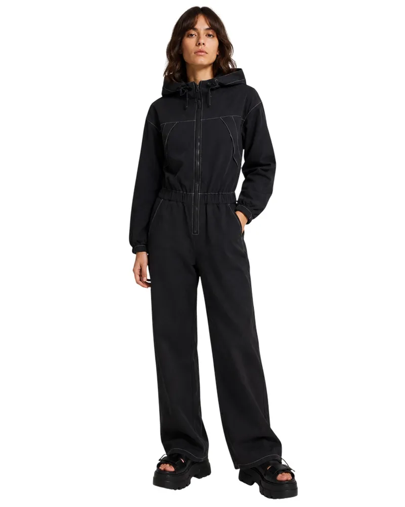 Timberland Veneda" Jumpsuit für Damen, mit Kapuze, Langärmlig (Schwarz Schwarz