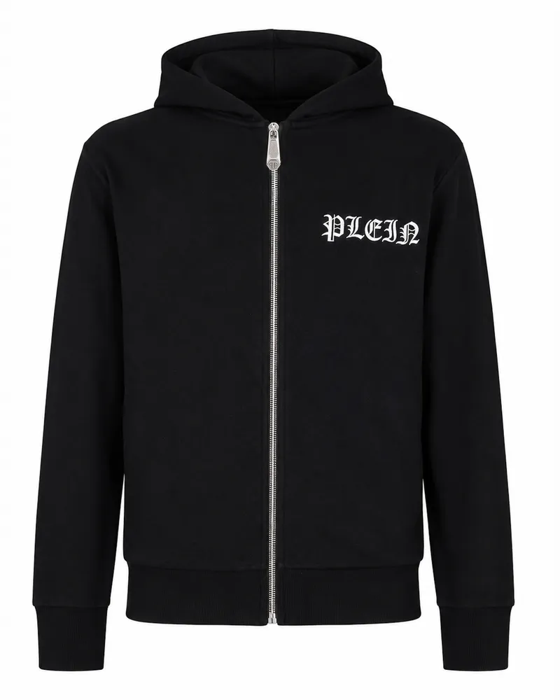 Philipp Plein Kapuzen-Sweatjacke Skull Schwarz