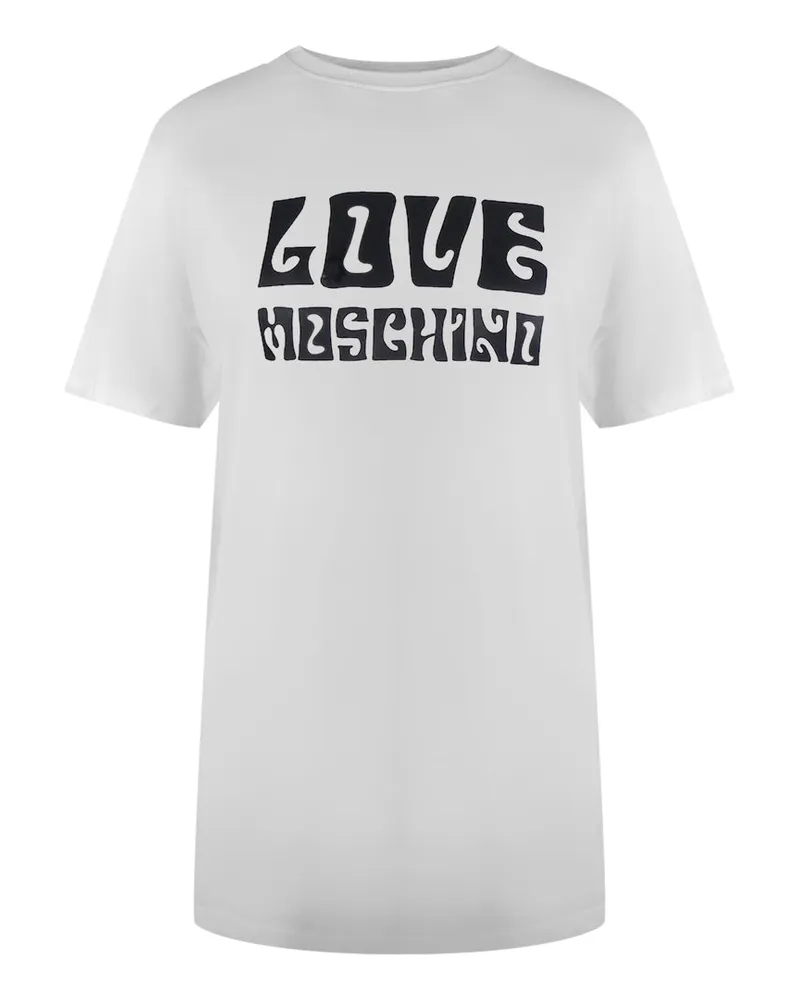 Moschino T-shirt Mit Auffälligem Logo (weiß Weiß