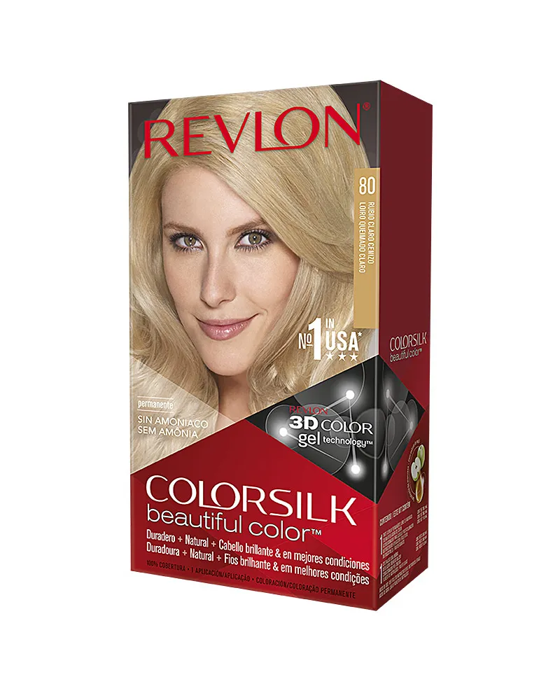 Revlon Colorsilk Tinte #80-rubio Claro Cenizo 
