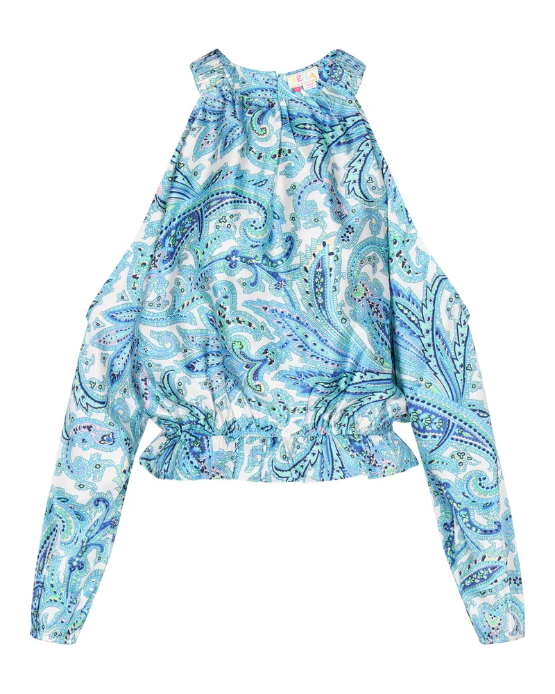 IZIA Bluse Frauen blau mehrfarbig Blau
