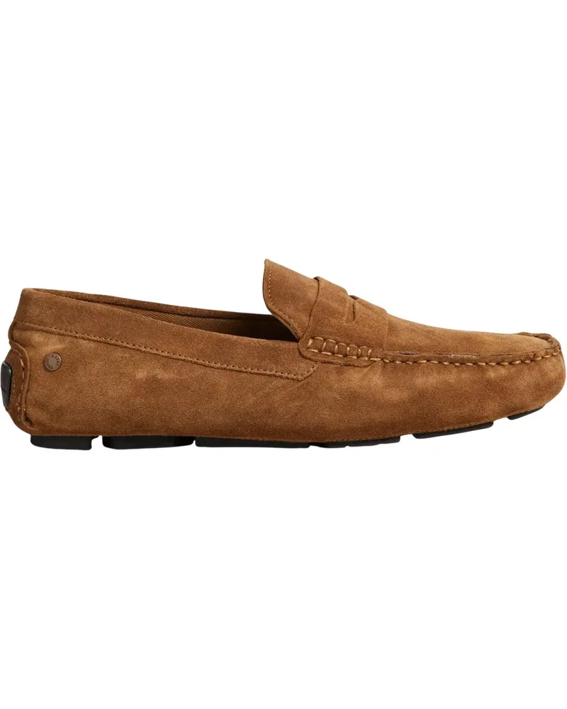 Jack & Jones Jack And Jones - "Jensen" Halbschuhe für Herren, Wildleder, Zum Anschlüpfen (Cognacfarbe Braun