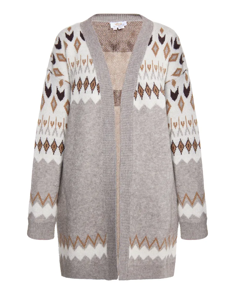 Usha Strickcardigan Damen Grau Mehrfarbig Mehrfarbig