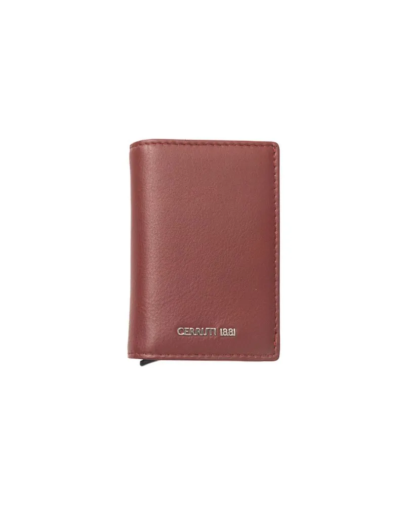 Cerruti 1881 Rotes Kalbsleder Herrenportemonnaie Braun
