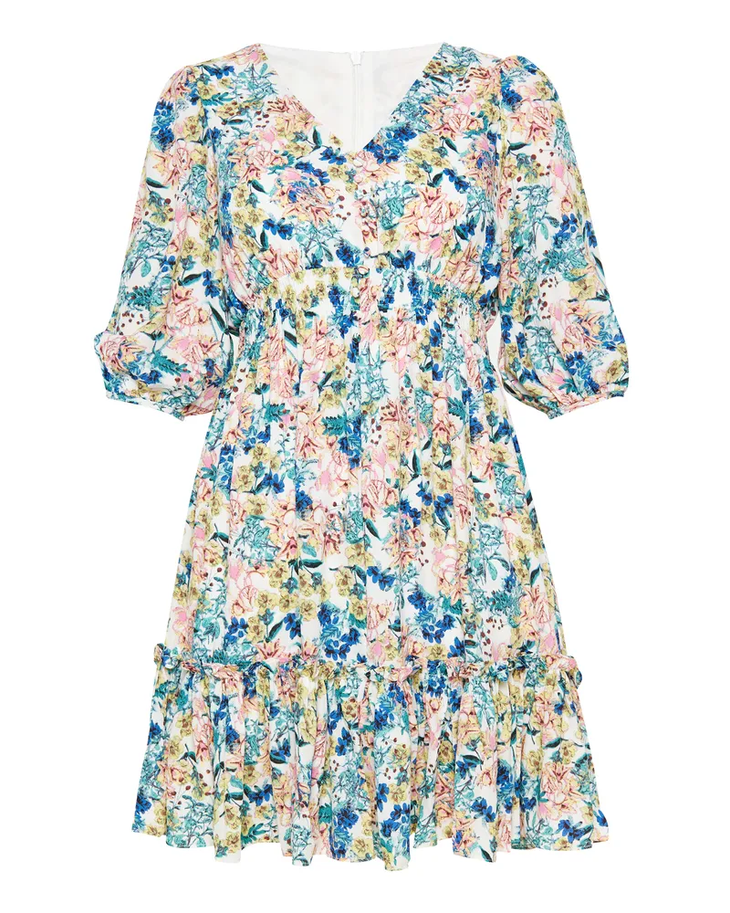 Usha Kleid Frauen blau beige Mehrfarbig