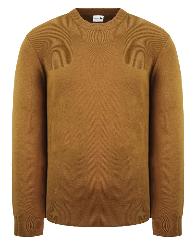 Lacoste Plain Mens Brauner Pullover Braun