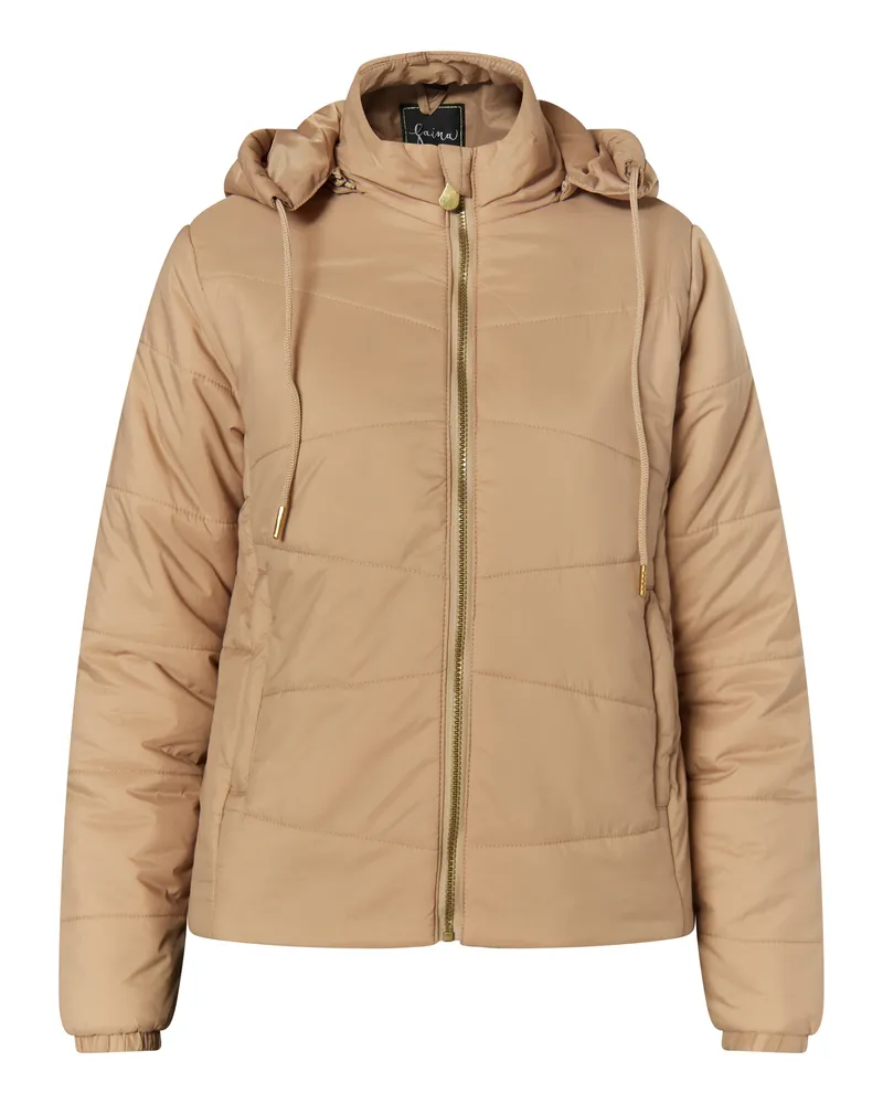 FAINA leichte Steppjacke Damen Kamel Camel