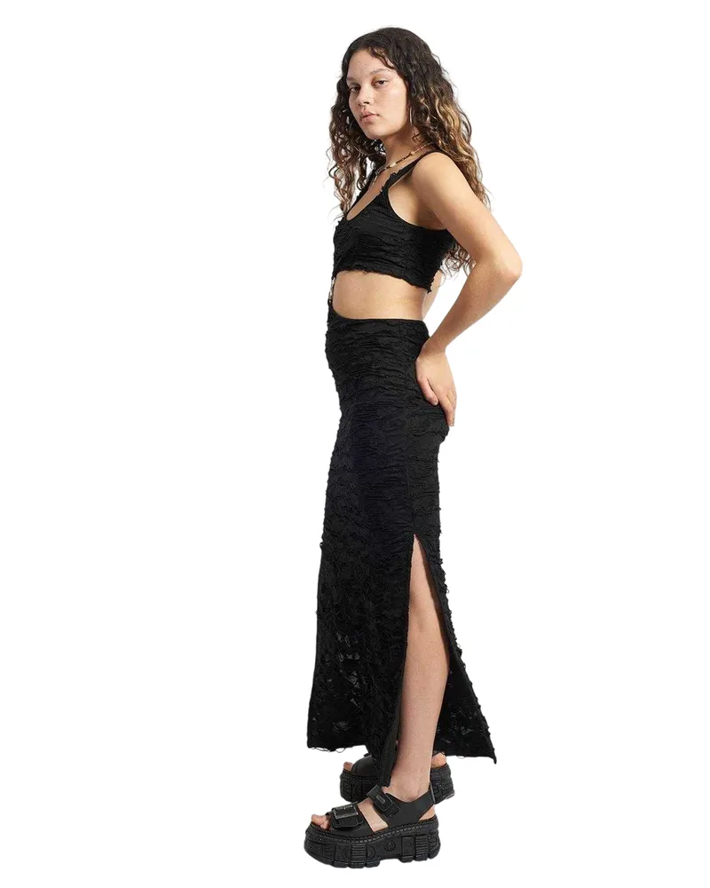The Ragged Priest Nightshade" Maxikleid für Damen (Schwarz Schwarz