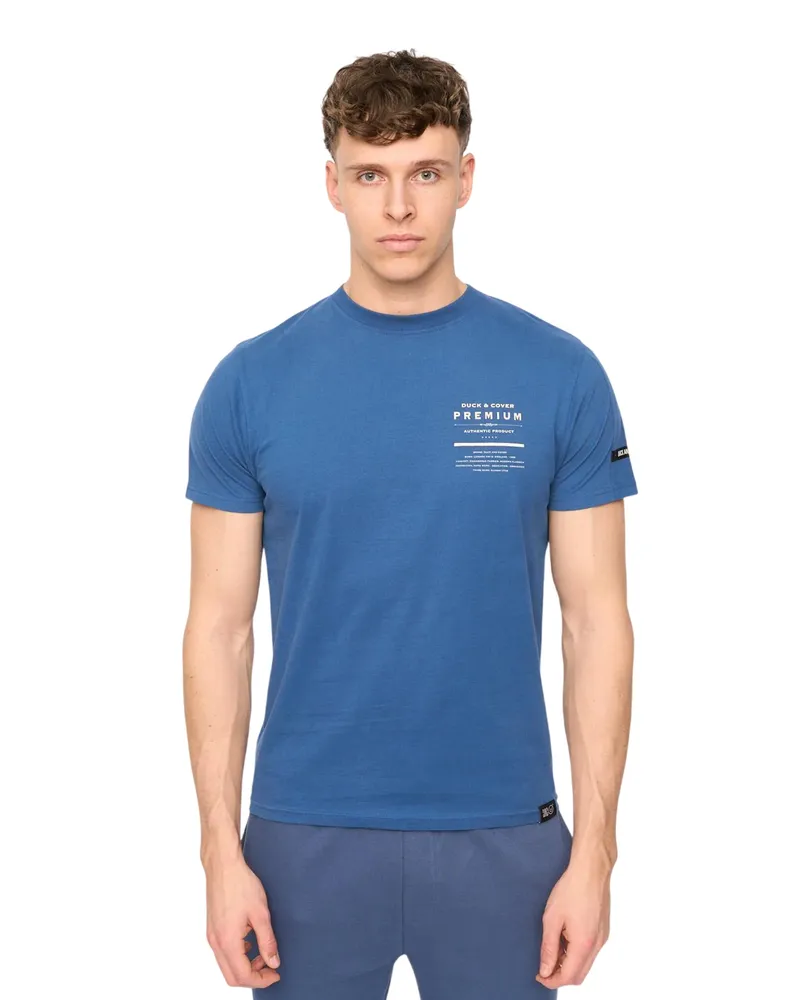 Duck and Cover Rayland" T-Shirt für Herren, Baumwolle (Blau Blau