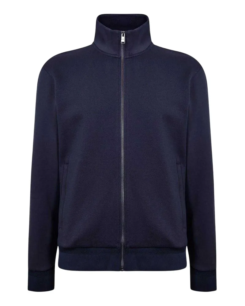 HUGO BOSS Hoodie mit durchgehendem Reißverschluss für Herren, Leger (Dunkelblau Blau