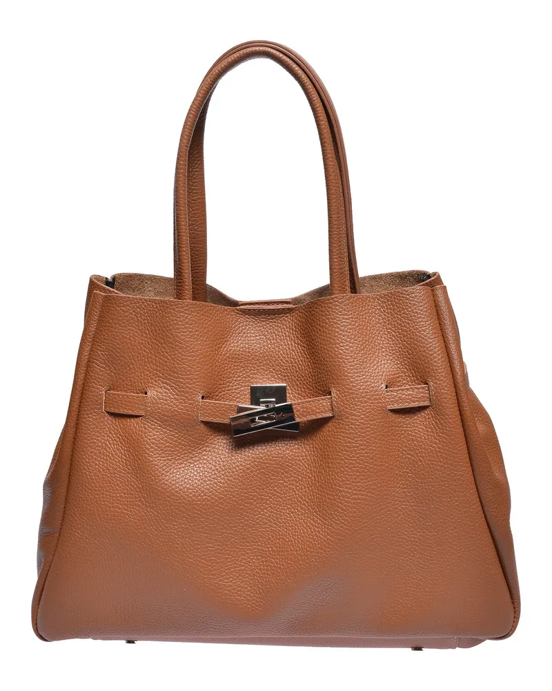 Anna Luchini Braun Rindsledertasche Braun