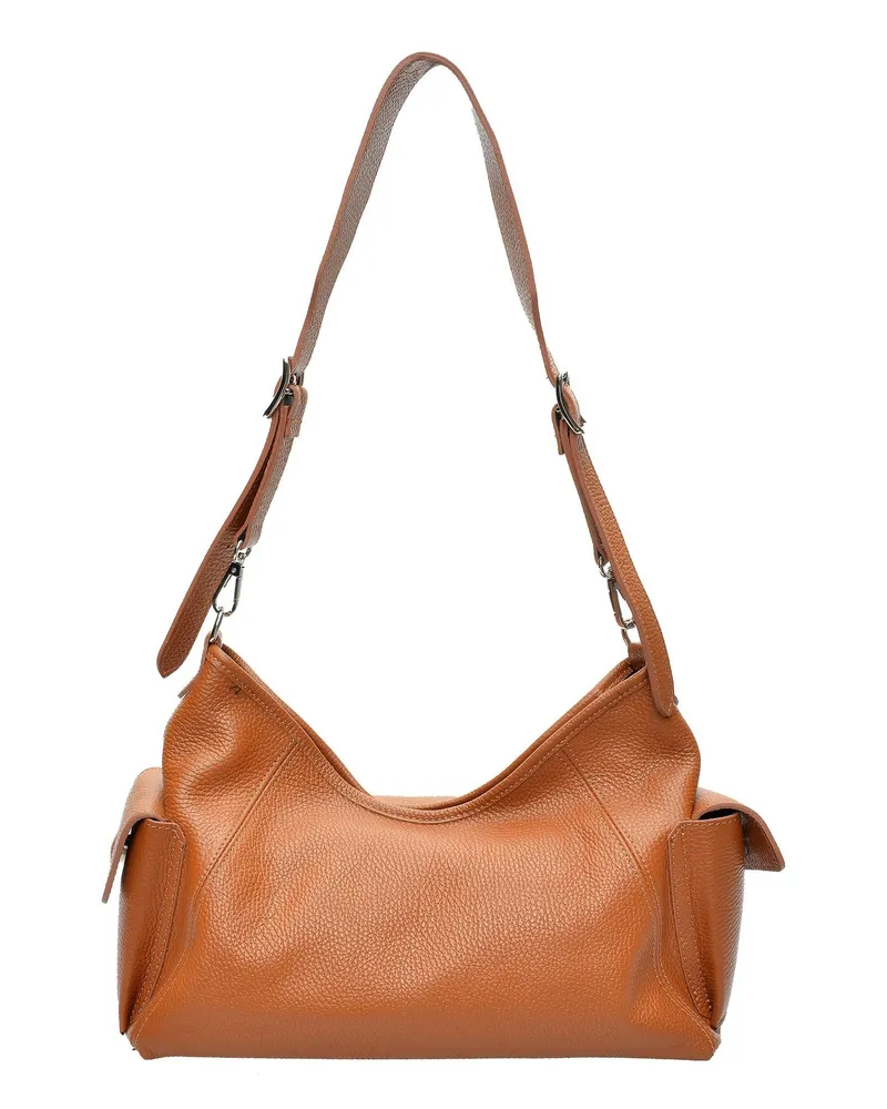 Isabella Rhea Braun Rindsledertasche Braun