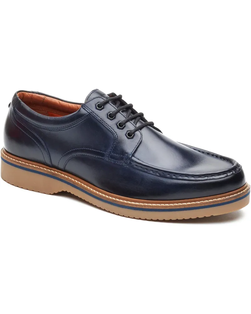 Base London Langdon Leder Herren Marineblau Bootschuhe Marineblau