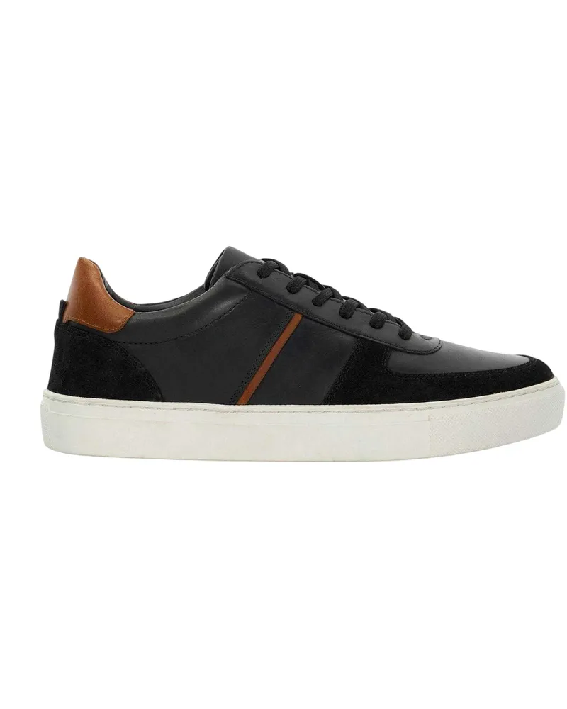 Dune Theron" Sneaker für Herren, Leder (Schwarz Schwarz