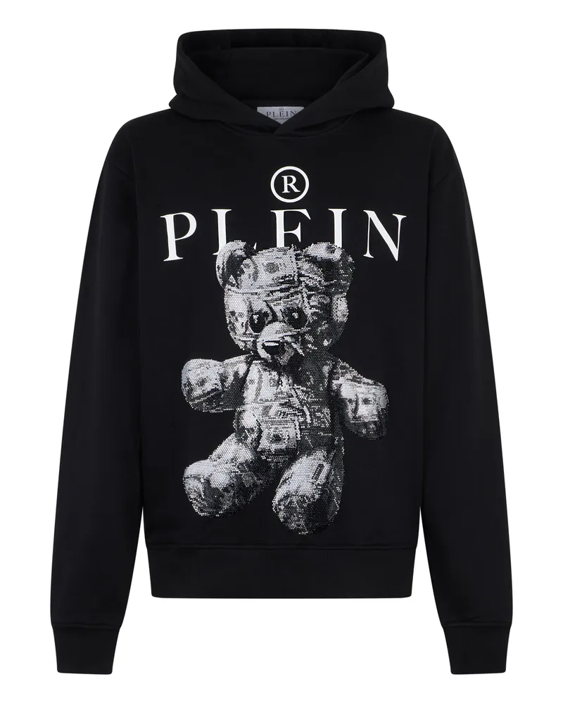 Philipp Plein Kapuzen-Sweatshirt Teddy Schwarz