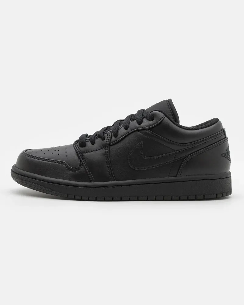 Nike Air Jordan 1 Low Herren-Trainer in Schwarz/Schwarz/Weiß Schwarz