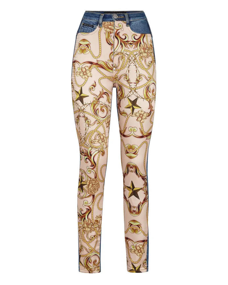 Philipp Plein Jeggings New Baroque Blau