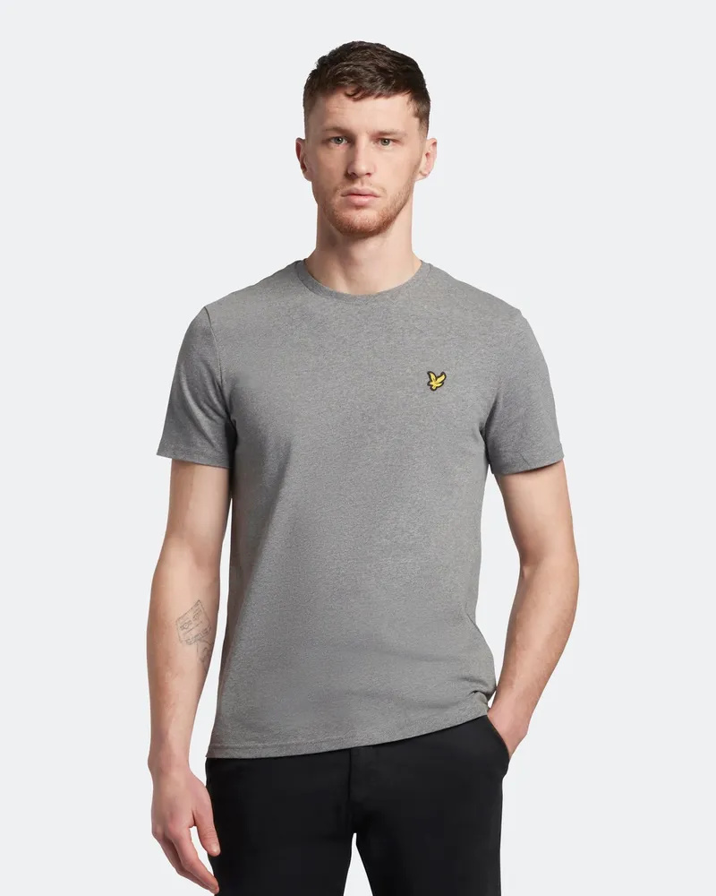Lyle & Scott Einfarbiges T-Shirt in Grau Grau