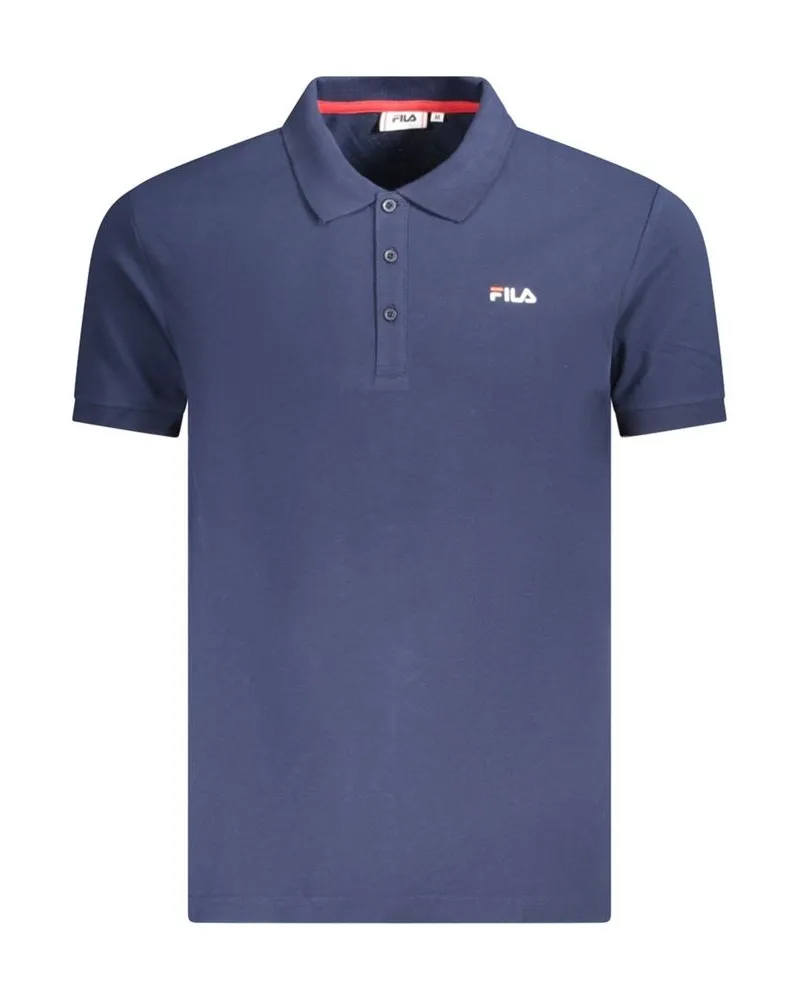 Fila Klassisches Polohemd aus bequemer Baumwolle Mittelblau