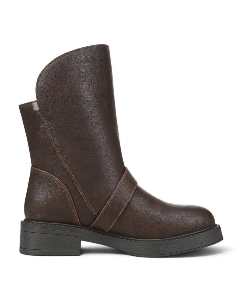 Blowfish Damen Winter-Bikerstiefel aus braunem Kunstleder - Venice-Cozy Dunkelbraun