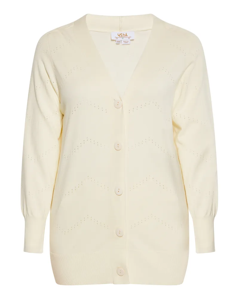 Usha Strickjacke Damen Creme Creme