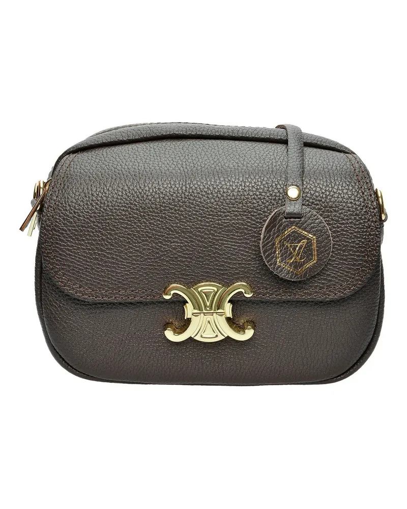 Luisa Vannini Kastanienbraun Rindsledertasche Dunkelbraun