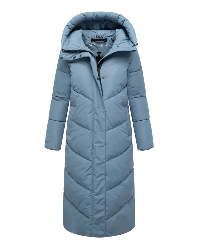 Marikoo Damen Wintersteppmantel Ranjaa mit Kapuze & reflektierenden Details Blau