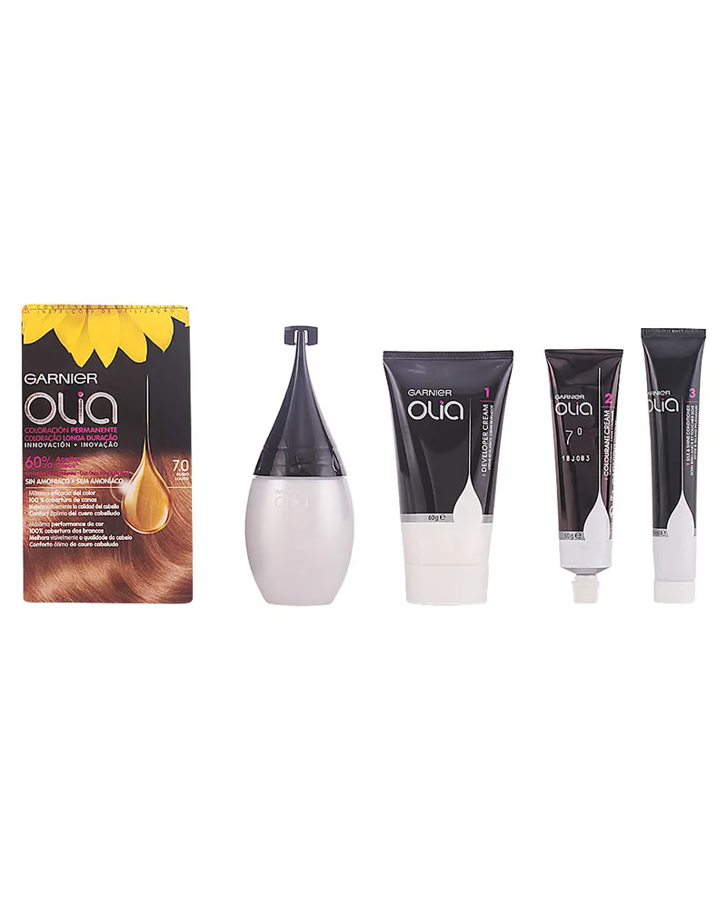 Garnier Olia Coloración Permanente #7,0 Rubio Set 4 pz 