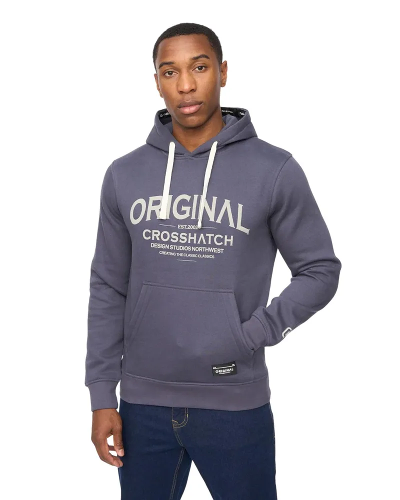 CrossHatch Vintarge" Kapuzenpullover für Herren (Marine Marineblau