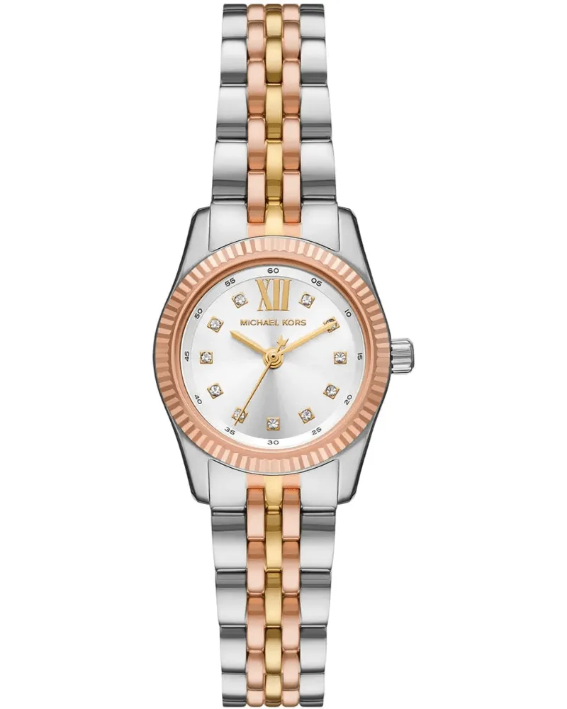 Michael Kors Lexington MK4987 Zwei-Zonen Silber Zifferblatt Damenarmbanduhr Mehrfarbig