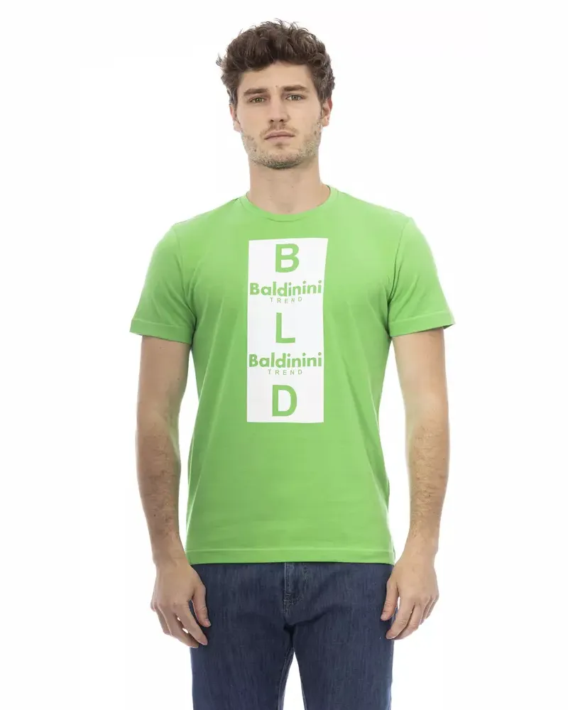 Baldinini Bld Vertikales Logo T-Shirt Mintgrün