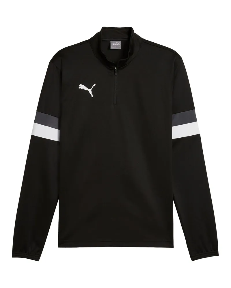 Puma TeamRISE" Oberteil mit kurzem Reißverschluss für Herren (Schwarz Schwarz