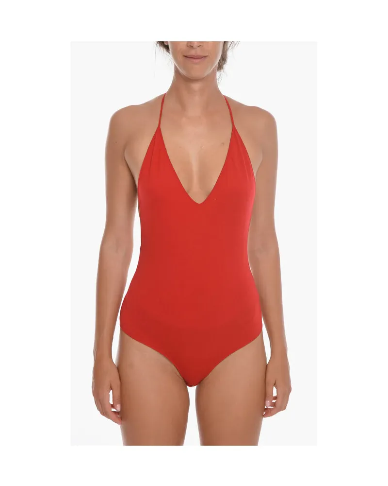 Bottega Veneta COSY Bodysuit ohne Rücken aus Kaschmirmischung in Rot Rot