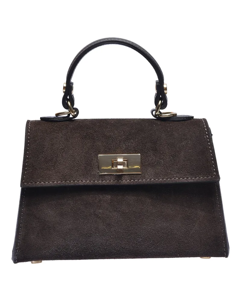 Anna Luchini Kastanienbraun Rindsledertasche Dunkelbraun