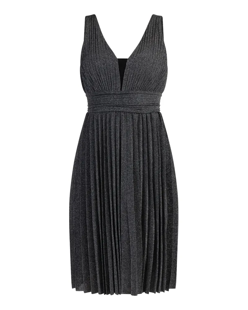 FAINA Midikleid Damen schwarz silber Schwarz