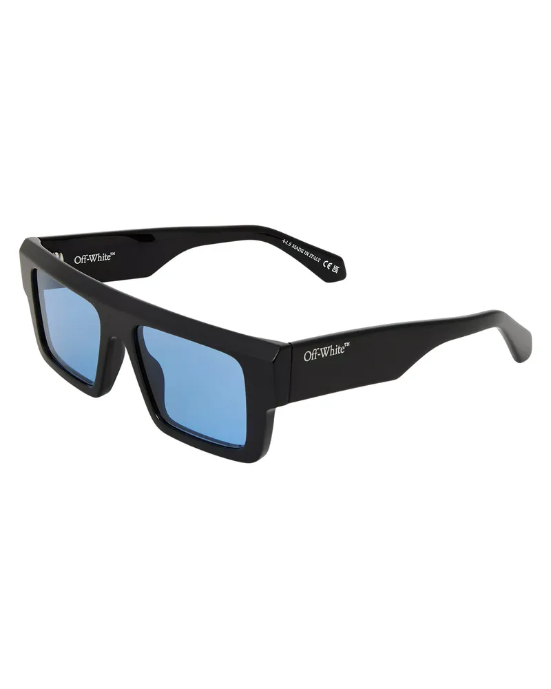 OFF-WHITE Off White - "Minneapolis" Rechteck-Sonnenbrille für Herren (Schwarz/Blau Schwarz