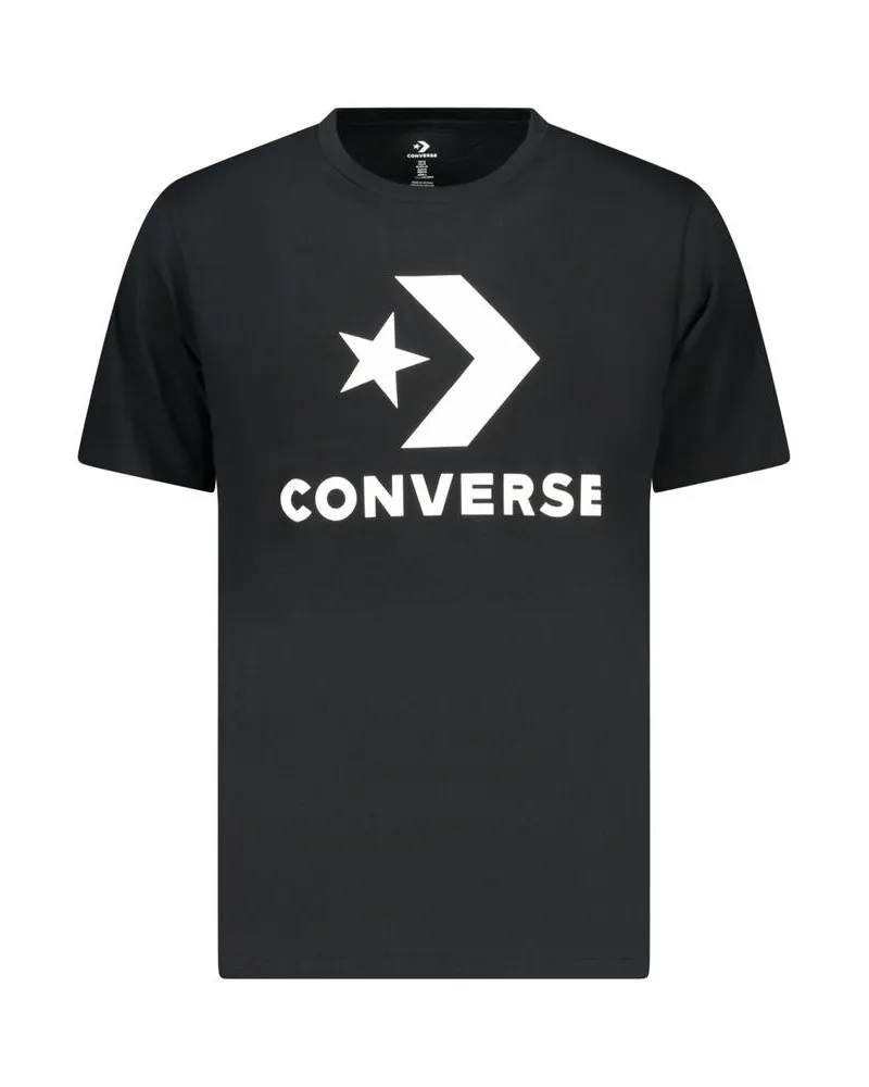 Converse Schwarzes Baumwoll Herren T-Shirt Schwarz