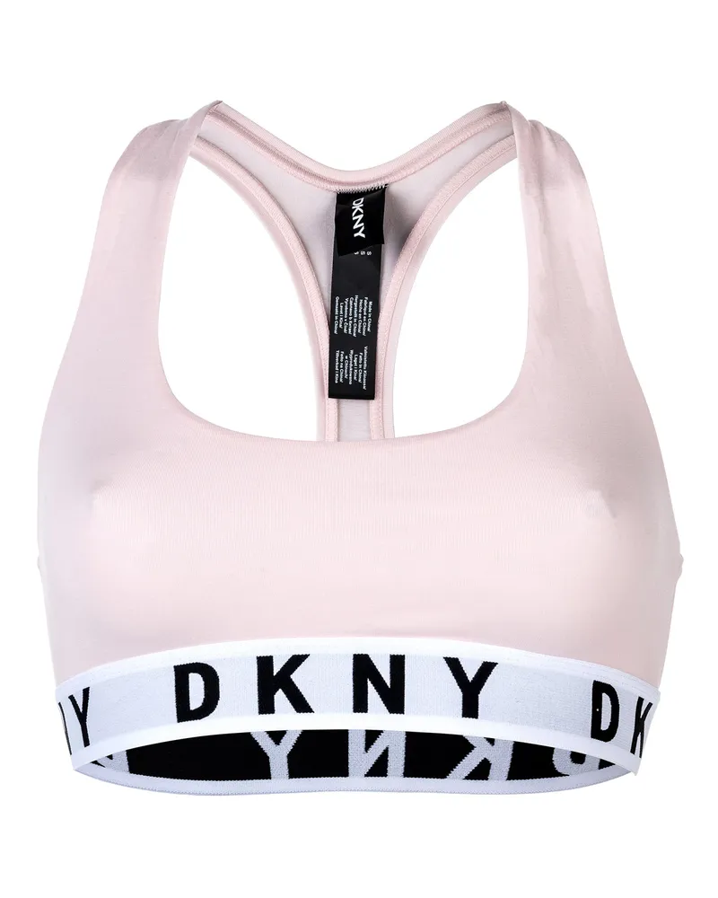 DKNY Bustier Racer Back Logo Aufdruck Rosé