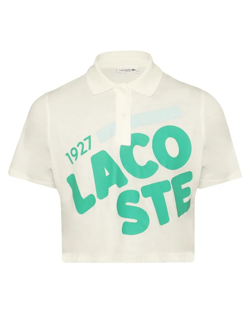Lacoste Poloshirt für Damen, kurz geschnitten (Weiß Weiß