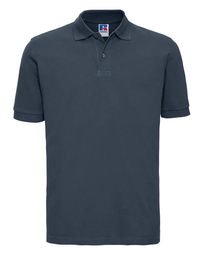 Russell Athletic Russell Herren Kurzarm-Poloshirt aus 100% Baumwolle (French Navy Marineblau