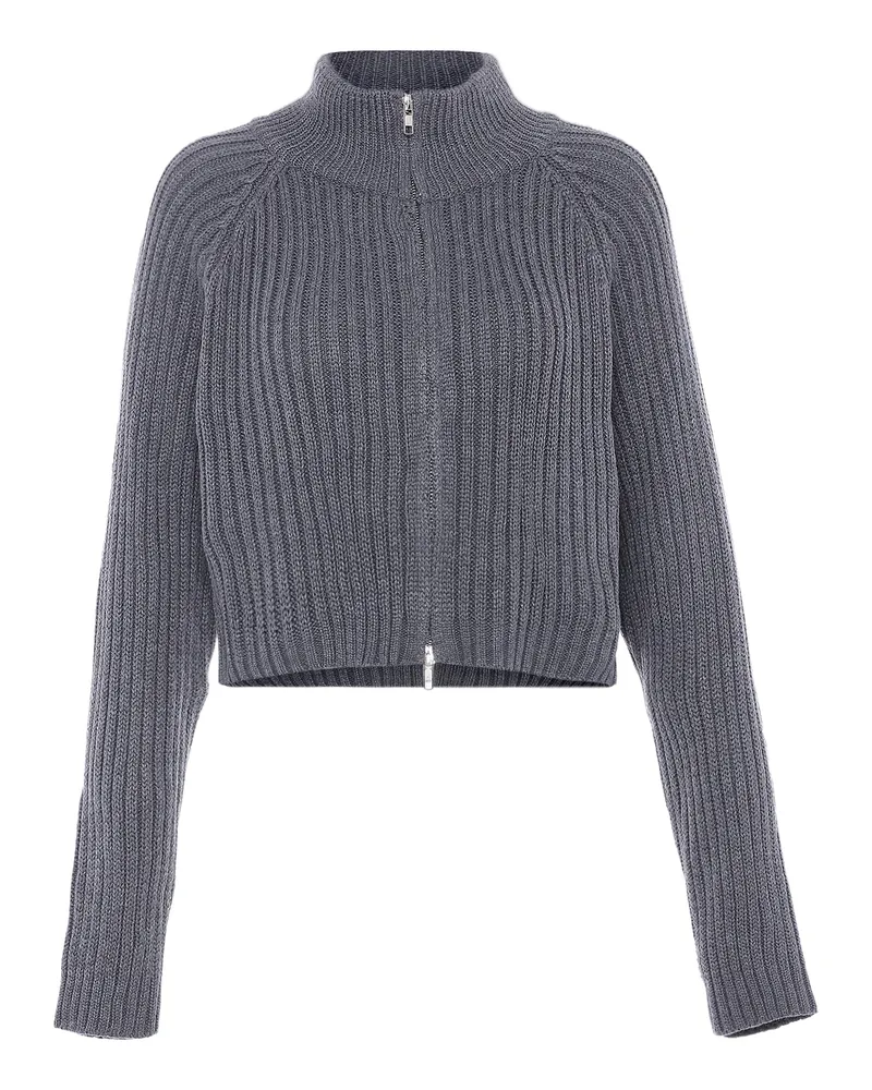 My Mo Strickjacke Damen dunkelgrau melange Grau
