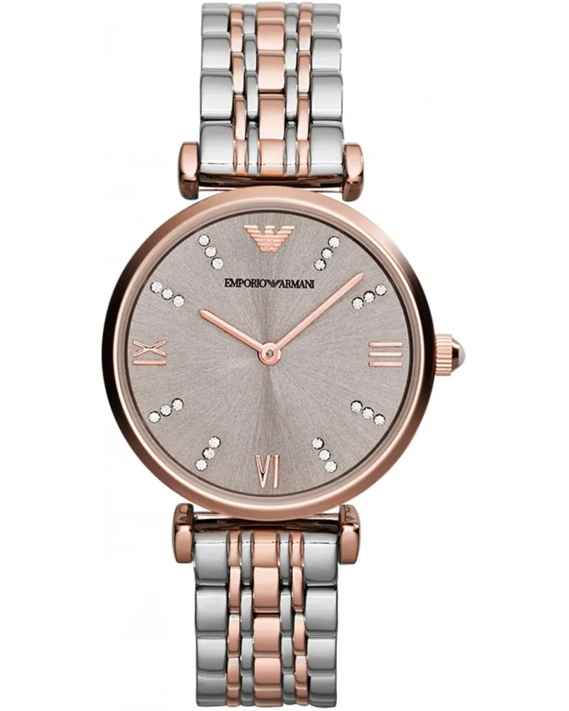 Emporio Armani Gianni T-Bar Damenuhr mehrfarbig AR1840 Silber