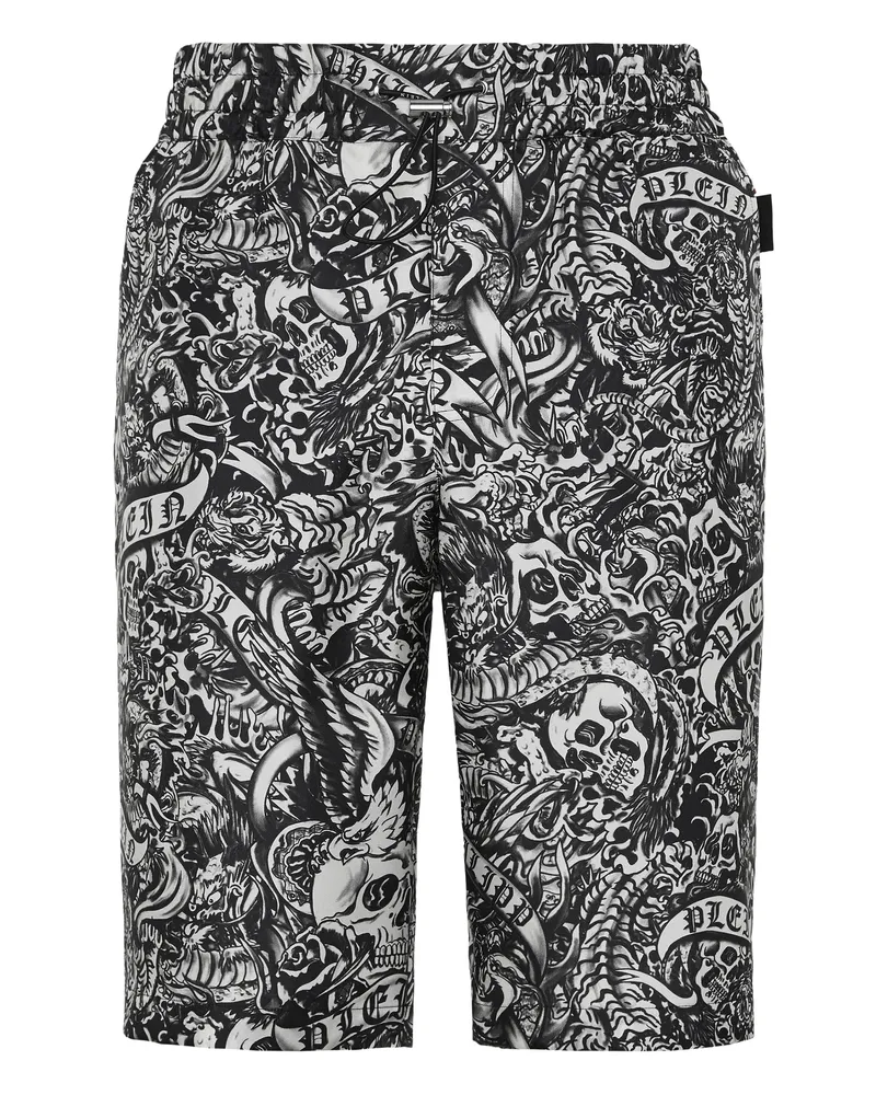 Philipp Plein Shorts Tattoo Schwarz