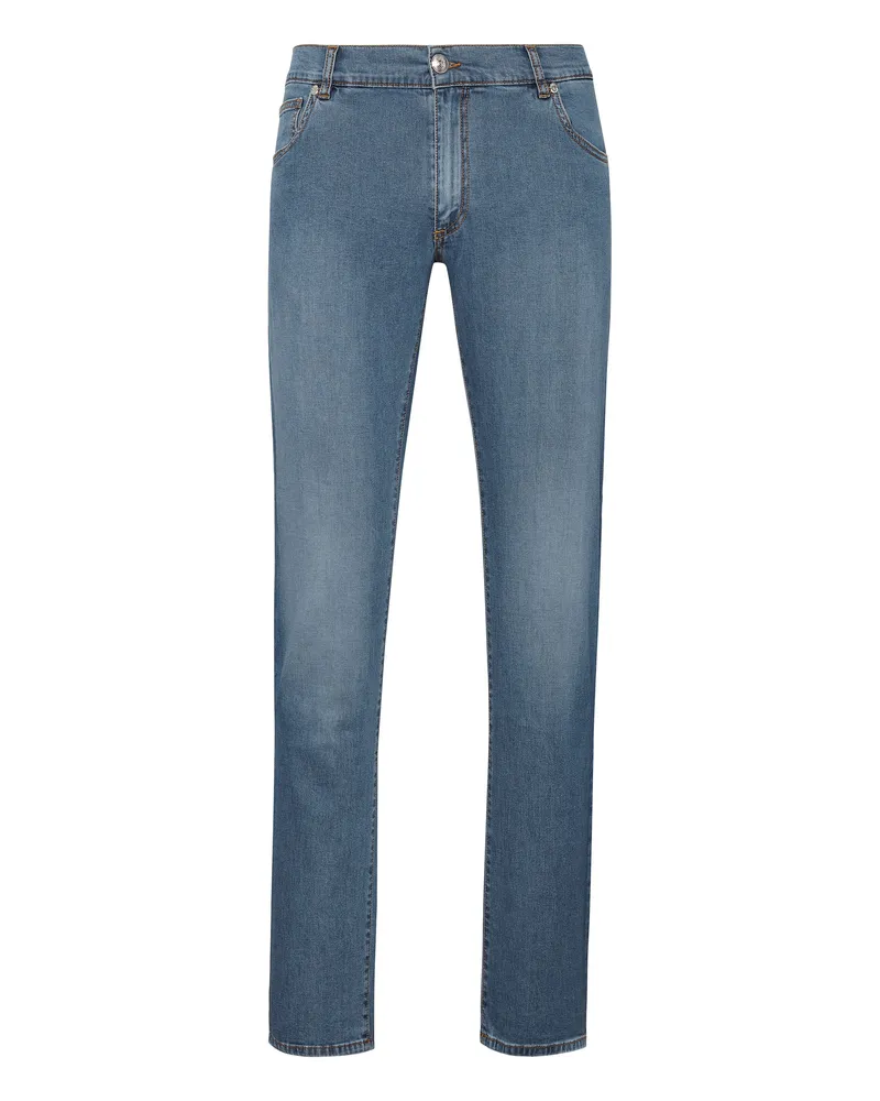 Billionaire Jeans Crest, gerade Passform - Blau Blau