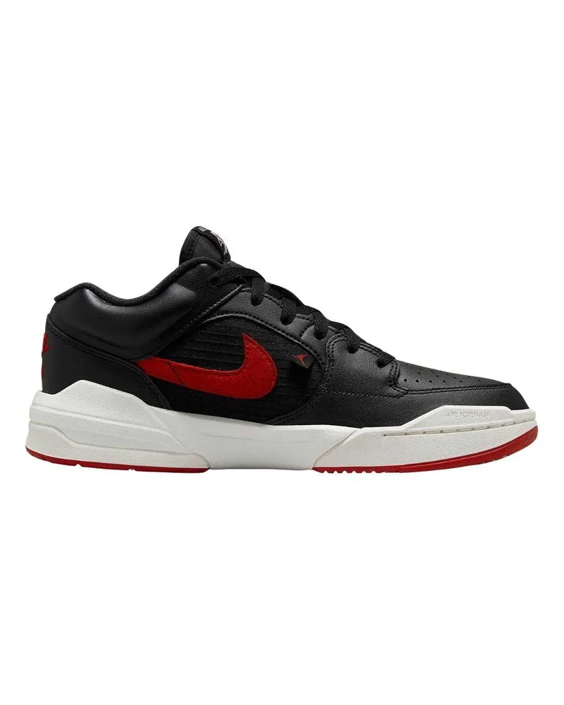 Nike Jordan Stadium 90" Swoosh Sneaker für Damen, Leder (Schwarz/Rot Schwarz