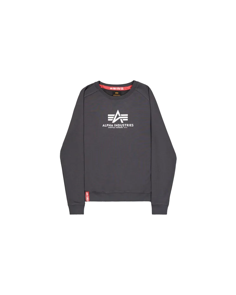 Alpha Industries New Basic Sweatshirt mit großem Logo für Damen - Grau Grau