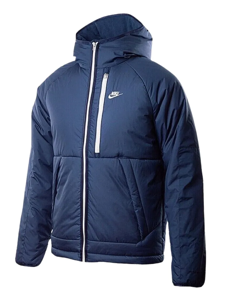 Nike Dunkelblaue Wattierte Jacke Blau